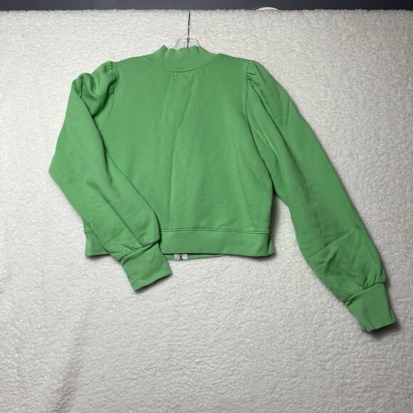 Sundry Puff Sleeve Zip Sweatshirt Electric Clover Sz 4 Rainbow Zip Made in USA - Picture 5 of 11